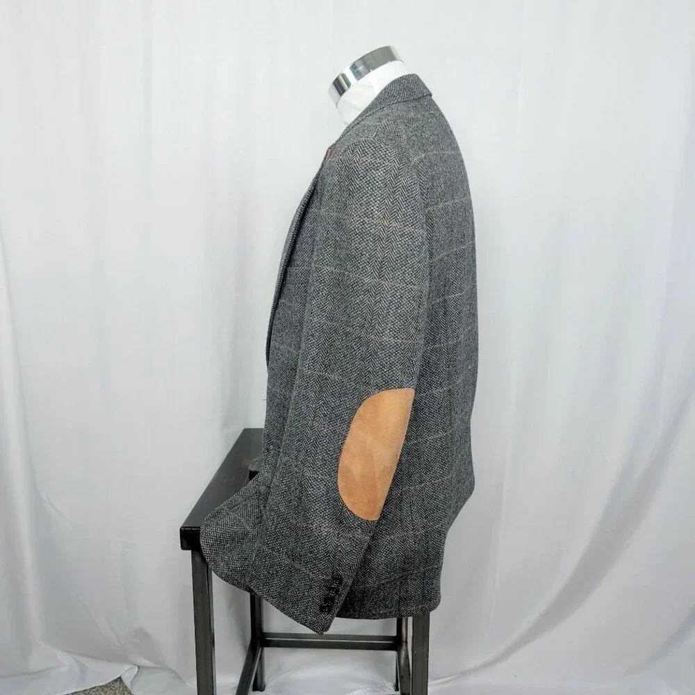 Vintage Evan Picone Gray Tweed Blazer 41R Medium Sportscoat